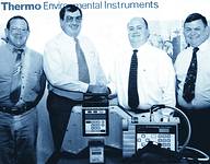 Ero Electronic employees, 
left to right: Paul McNally (technical manager), Johan Hamilton (MD), Michael Buckley (regional sales manager, Europe/Middle East) and Hennie Reyneke (sales manager)